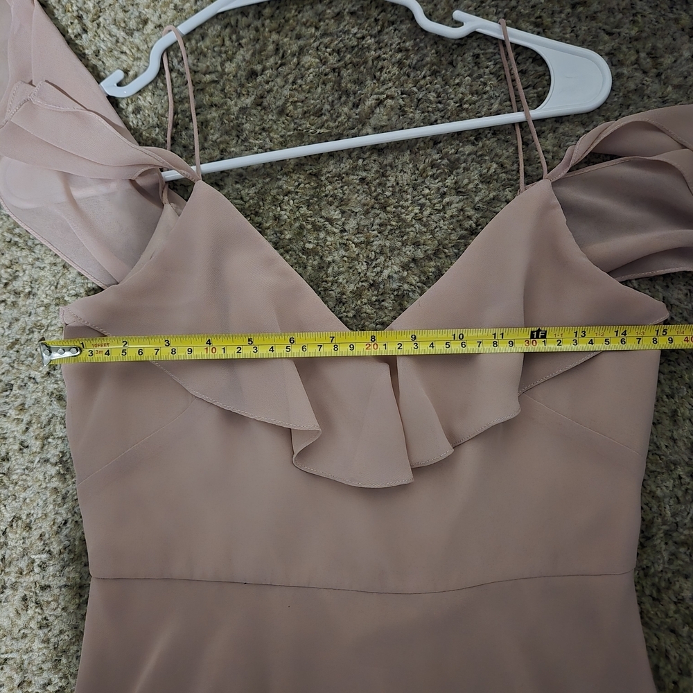 Jenny Yoo Mila Gown Woodrose Pink Chiffon Bridesmaid Dress Size 4 Convertible - Picture 11 of 11